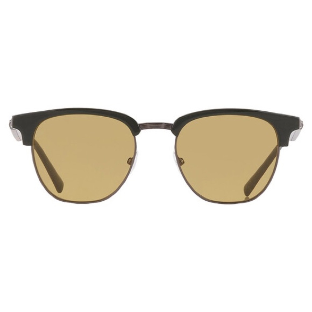 Salvatore Ferragamo Black Frame Sunglasses with Brown Lenses